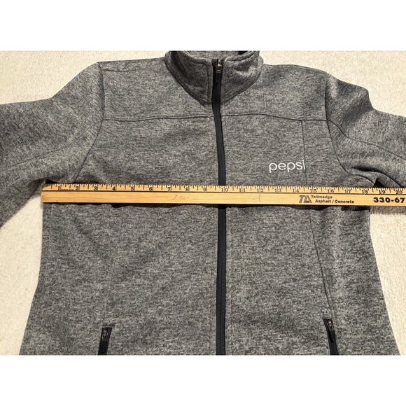 Eddie Bauer Jacket Pepsi Womens M Gray Zip Up Sweater Fleece - Picture 7 of 8